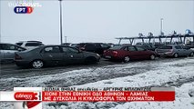Schneechaos in Griechenland - Autofahrer sitzen 4-5 Stunden fest