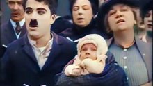 Charlie Chaplin Easy Street (1917) - color (Laurel & Hardy)
