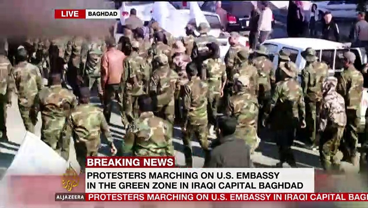 Hundreds of Iraqi mourners try to storm US Emba...