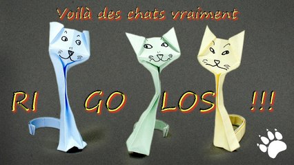TUTO - Origami d'un chat à cou long
