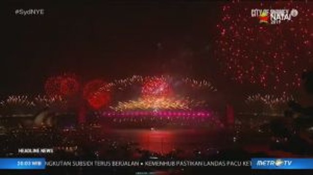 Pesta Kembang Api Meriahkan Perayaan Tahun Baru di Sydney