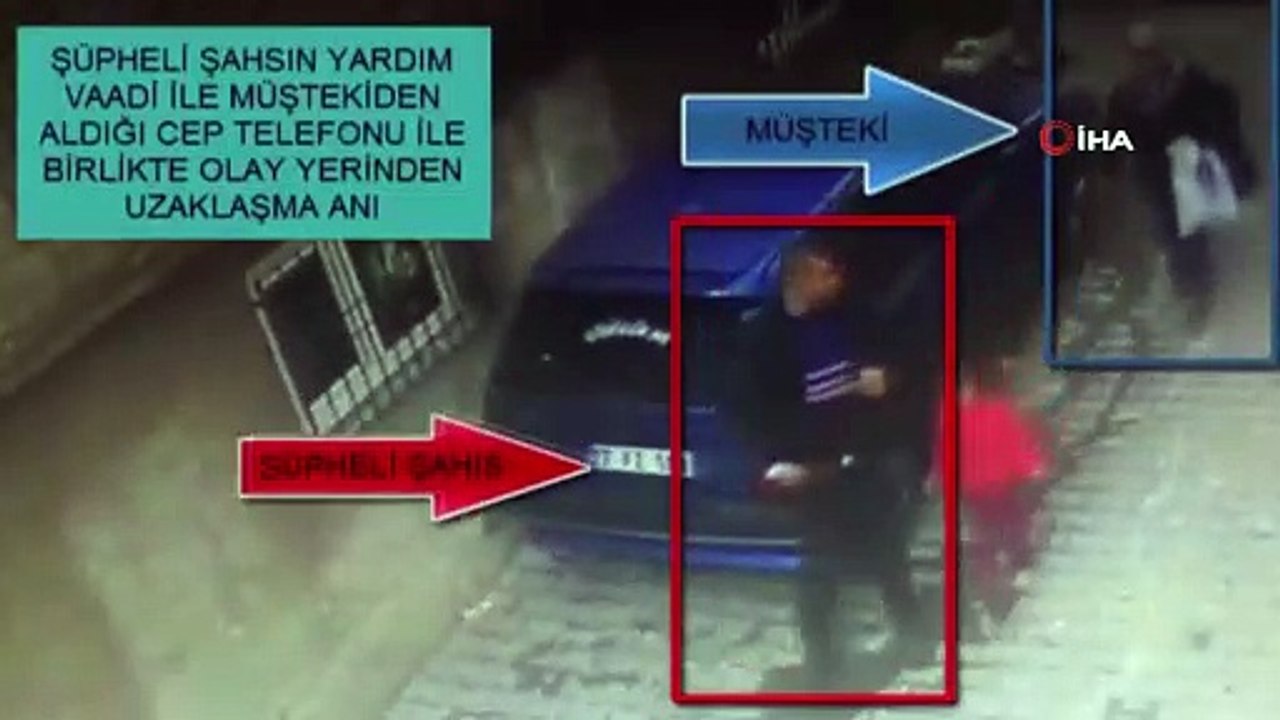 Yardım etme bahanesiyle telefonu böyle çaldı