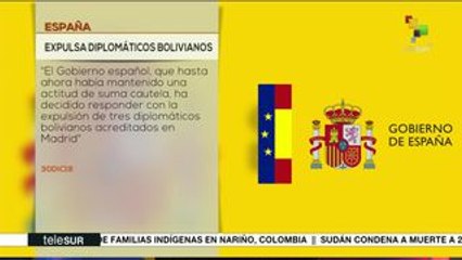 Gobierno de España anuncia expulsión de tres diplomáticos bolivianos