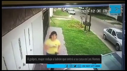 A los golpes, una mujer echó de su casa a un ladrón en La Plata