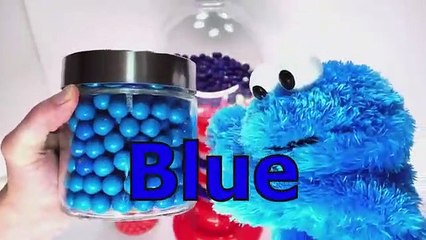 Cookie Monster Teaches Colors with Gumballs-