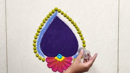 New Year 2020 Rangoli design | Very easy New year Rangoli Design| नए साल की आसान रंगोली