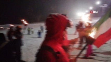 Erciyes'te 'Meşaleli' yılbaşı heyecanı