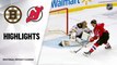 NHL Highlights | Bruins @ Devils 12/31/19