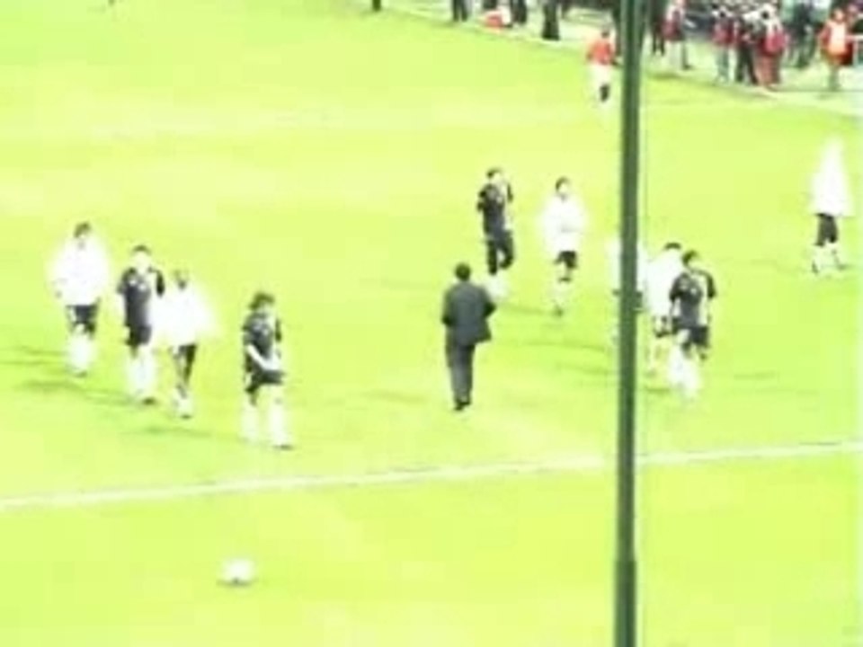 Echauffement Milan Barca