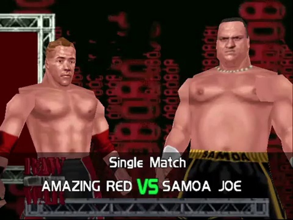 TNA Cross The Line Mod Matches Amazing Red vs Samoa Joe