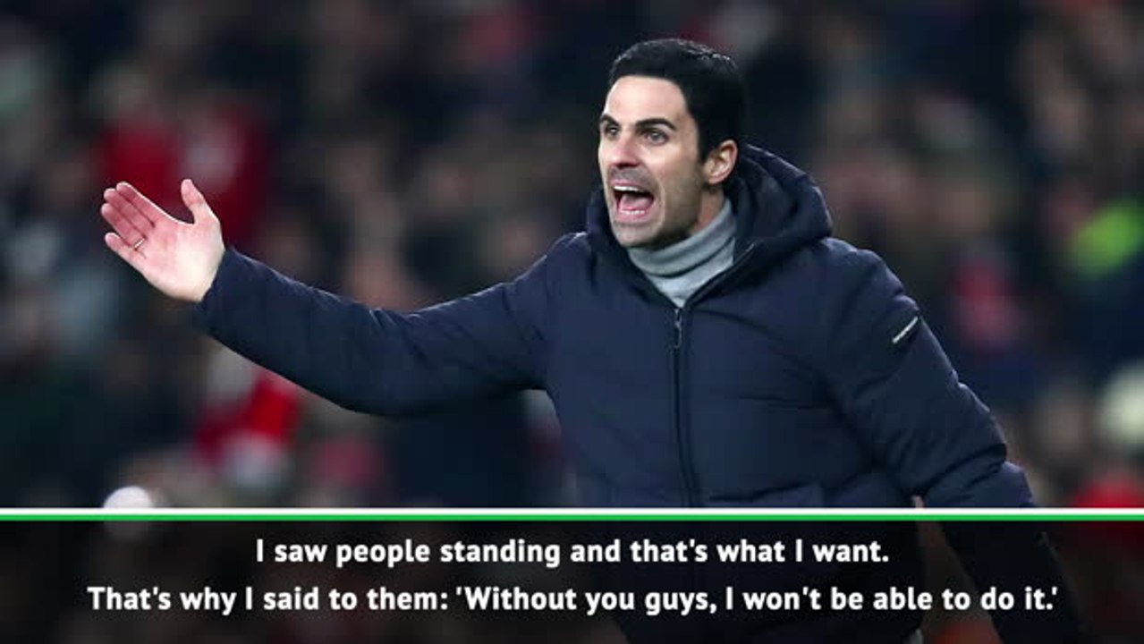 Arteta happy to see 'smiley faces' at Arsenal