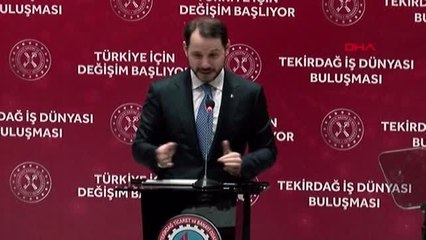 Tekirdağ bakan albayrak kamu bankaları esnaf ve tarımsal kredi faizlerini yüzde 12'den 9'a düşürdü...