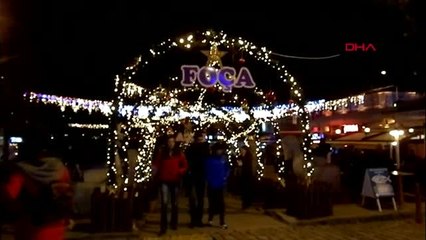 Foça yeni yıla coşkuyla girdi