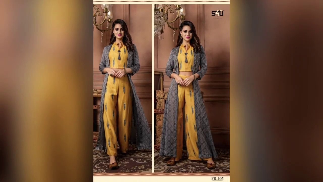 Crop top designer dresses with palazzo or dhotti salwar with shahnaj