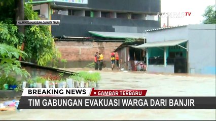 Proses Evakuasi Warga Berjalan Dramatis oleh Tim Gabungan di Kawasan Halim, Jakarta Timur