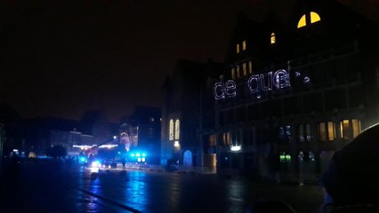 Tournai feu d'artifice du reveillon de l'an avec retard pour cause ambulance