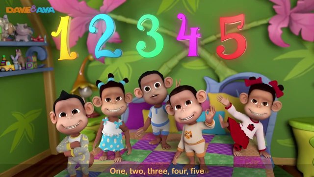 Five Little Monkeys Jumping on the Bed | Nursery Rhymes Collection | Nursery Rhymes Dave and Ava