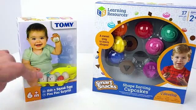 Sorting Eggs, Counting Cars, and Toy Fruits and Veggies-