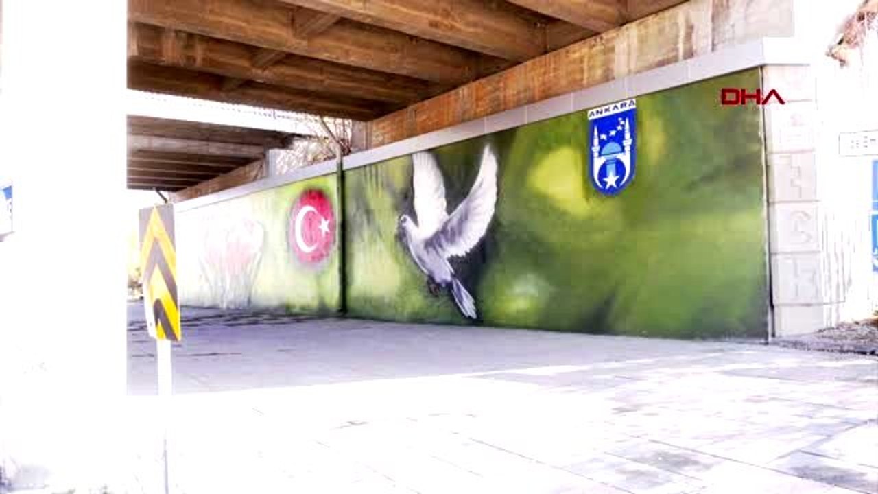 Başkent'te alt geçitler, köprüler ve boş duvar yüzeylerine sanatsal dokunuş