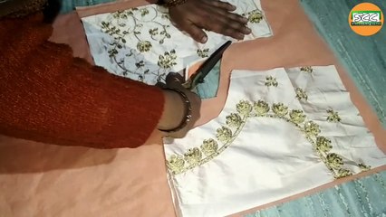 Make a Beautiful Blouse Back Neck Design || blouse back design cutting and stitching