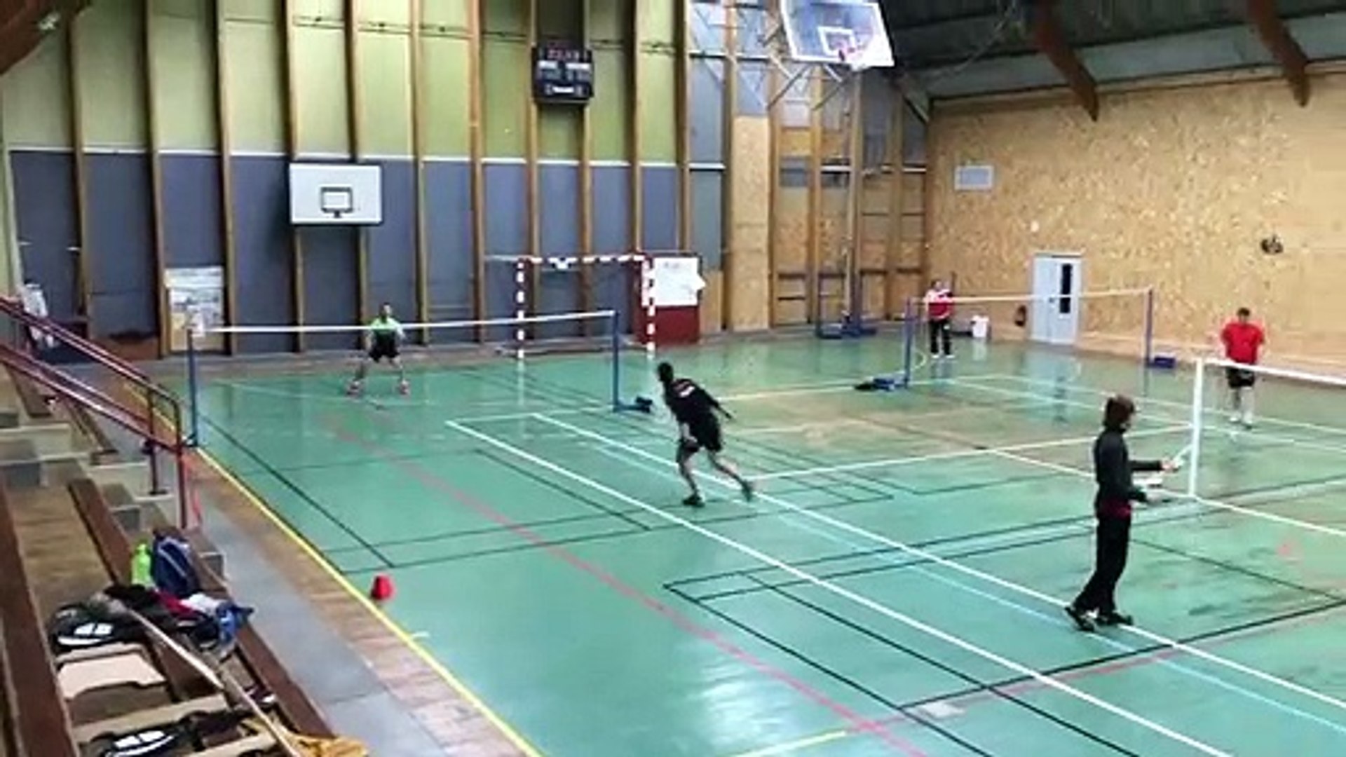 Entrainement de badminton