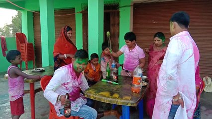 Enjoying in Holi must watch