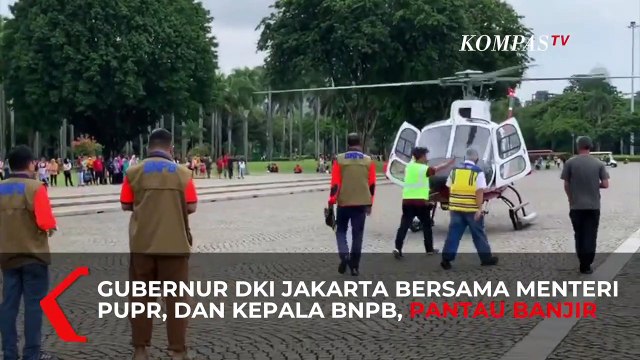 Anies Pantau Banjir Lewat Udara