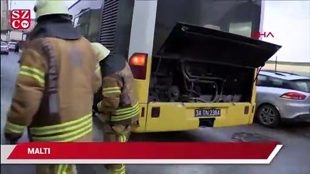 İETT otobüsünde yangın! İçerisinde yolcular da vardı