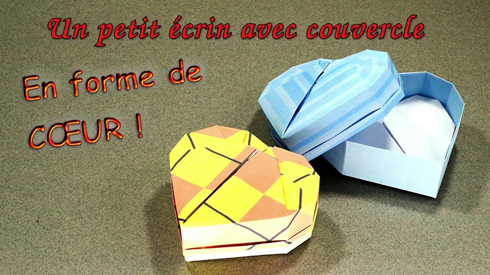TUTO - Boîte en forme de coeur (origami d'un écrin) - Vidéo Dailymotion