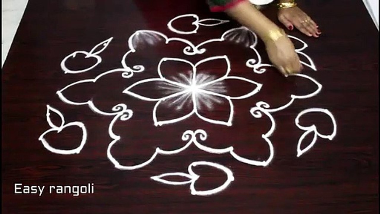 deepam kolam designs with 9x5 dots creative rangoli designs with ...