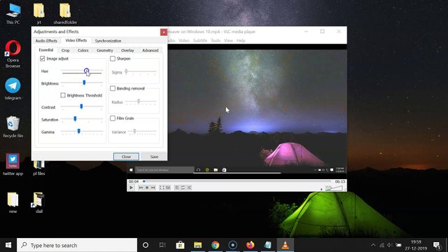 How to Increase or Decrease Hue, Brightness, Contrast, Saturation, and Gamma of a Video in VLC?