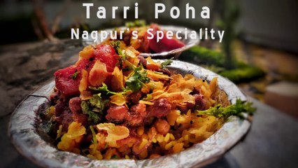 SlowMo Prep of How Nagpur's Tarri Poha at Home • How to make Kanda Poha with Chana Rassa •