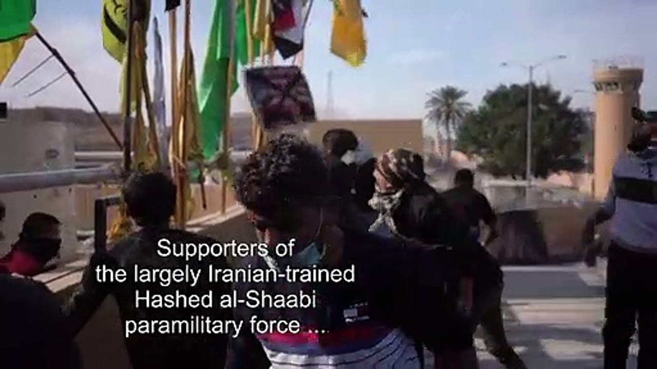 Pro-Iranian protesters clash with US embassy security forces