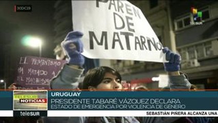 Declaran en Uruguay estado de emergencia por violencia de género