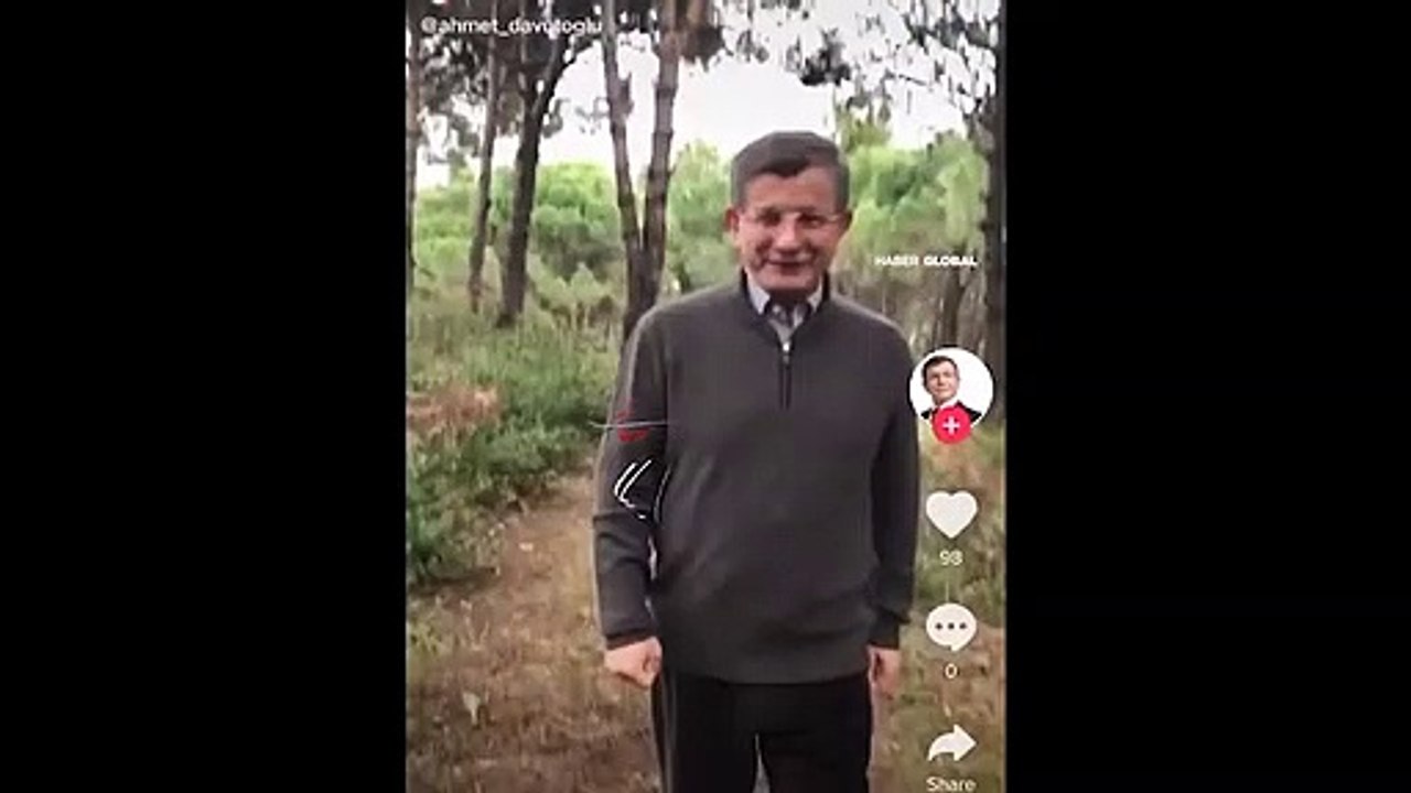 Ahmet Davutoğlu TikTok uygulamasında