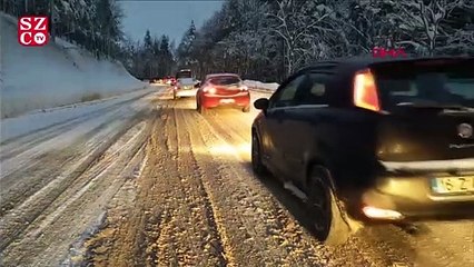 Uludağ’daki kar keyfi dönüş yolunda çileye dönüştü