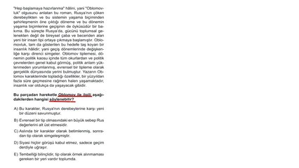 Sıradışı Analiz Yayınları TYT 1. Deneme Sınavı - Türkçe 23. Soru