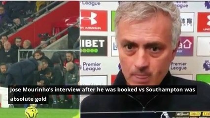 Jose Mourinho says he was 'rude to an idiot' after picking up yellow card vs Southampton