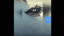 La impresionante maniobra de este piloto de helicópteros sobre los Alpes para rescatar a un montañista