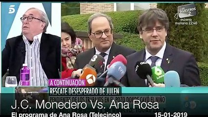 Ana Rosa se mofa de Monedero comparándole con el fantasma de otro partido...