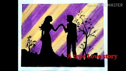 How to draw romantic painting easy /a beautiful Happy Valentine's Day art