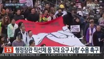 홍콩 새해 첫날 대규모 민주화 시위…격렬 충돌