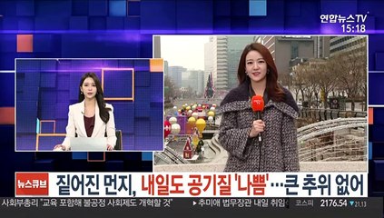 Télécharger la video: [날씨] 짙어진 먼지, 내일도 공기질 '나쁨'…큰 추위 없어