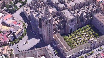 VISITA AEREA VIRTUAL - LA GIRALDA - SEVILLA- GOOGLE EARTH STUDIO
