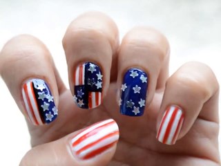 Memorial Day Nail Art   4th of July Nail Designs
