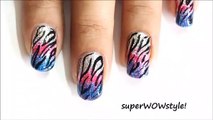 Ombre Nails - Without Sponge! _Tiger Nail Art_ Easy Nail Designs