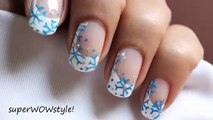 Snowflake Nails! _ Snow Nail art Designs l How to Draw snowflake
