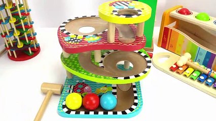 Teach Kids with Fun Preschool Toy Ball Pounding Benches-