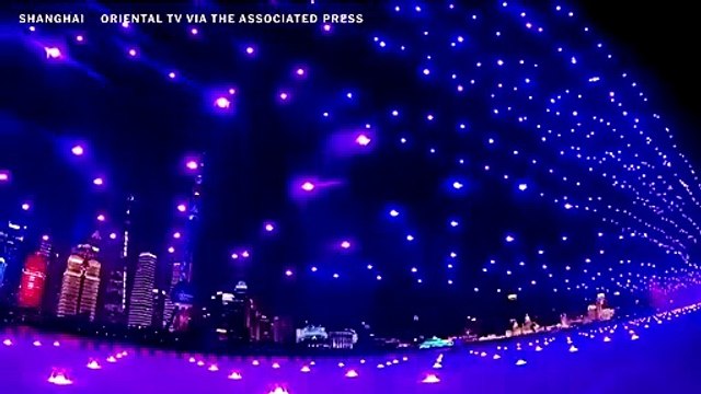 Des drones lumineux à Shanghaï au lieu des feux d'artifices