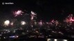 Fireworks light up sky to ring in the New Year on the Island of Oahu, Hawaii despite ban